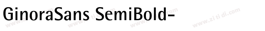 GinoraSans SemiBold字体转换